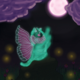 Moth and Moon (Digital Print)