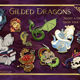 Gilded Dragon sticker sheet