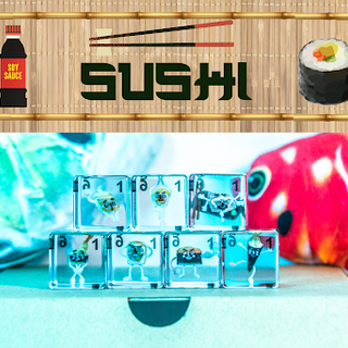 Large D6 (19mm) Dice Set - Sushi