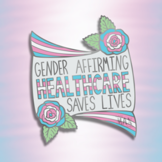 Gender Affirming Healthcare Glitter Pin (Limited Edition)