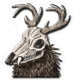 Wendigo Head Cryptid Pin