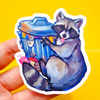 Hugging Raccoon Sticker