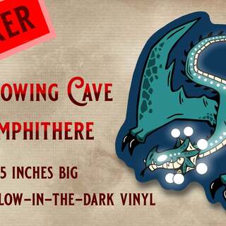 Glowing Cave Amphithere Glow-In-The-Dark Vinyl Sticker