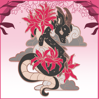 Spider Lily Dragon Pin