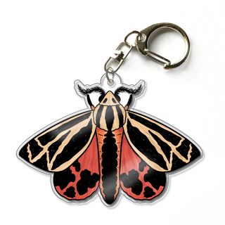Harnessed Tiger Moth 2.5" Acrylic Keychain Charm