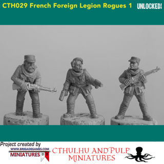 BG-CTH029 French Foreign Legion Rogues 1 (3 models, 28mm, unpainted)