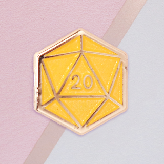 Yellow Dice Mini Pin