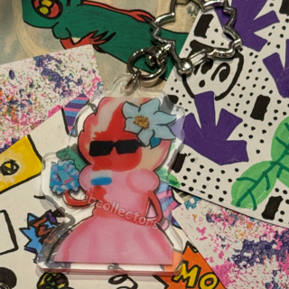 Summertime Girlie Acrylic Keychain