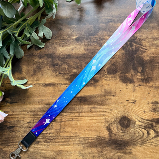 Blue & Pink Star Lanyard
