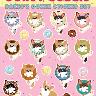 🍩 Original Donut Corgi Sticker Sheet