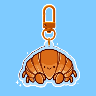 Crabssant Acrylic Keychain