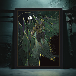 The Creature running towards victor- art print