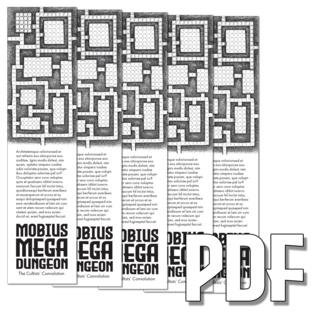 Mobius Mega-Dungeon Bookmark Set (PDF-only)