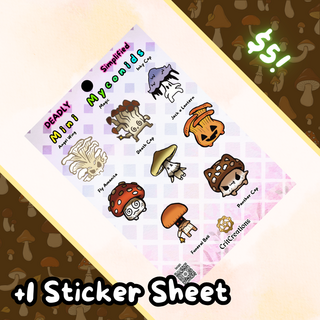 Sticker Sheet Simple Deadly