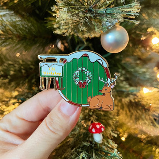 Elf Workshop Door Enamel Pin