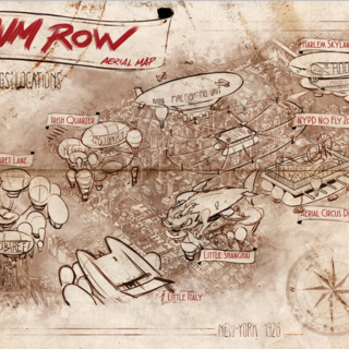 Rum Row Aerial Map Poster