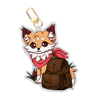 Extra Exclusive Corgi Kitsune Keychain