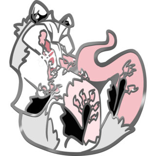 White Possum Pin Set