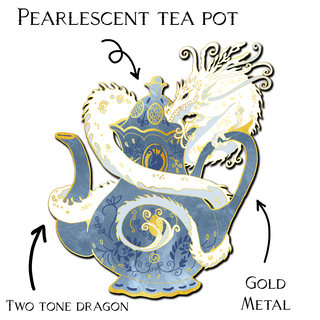 Tea dragon - Gilded pin