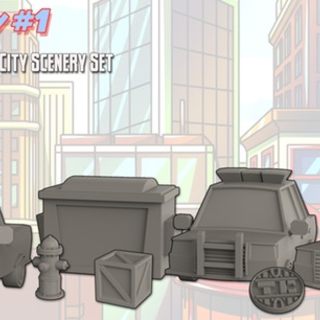 Titan City Scenery Set