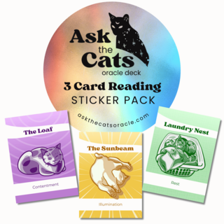 Ask the Cats 3-Card Reading Sticker Pack