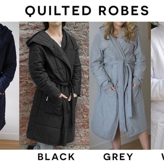 Quilted Robe with Slippers
