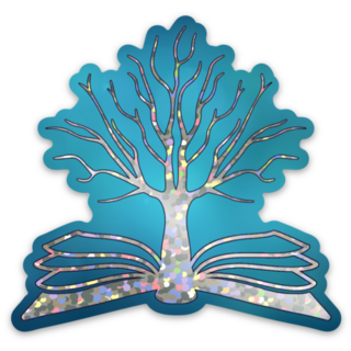 Holiday Sparkling Book Tree sticker