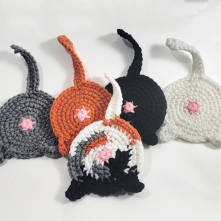 Catt Butt Crochet Coaster