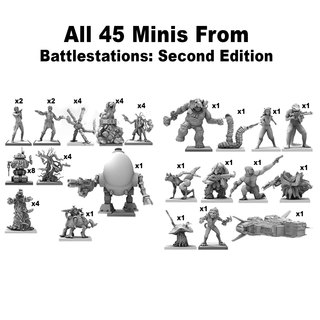 (EU) All 45 Battlestations Second Edition Miniatures Only