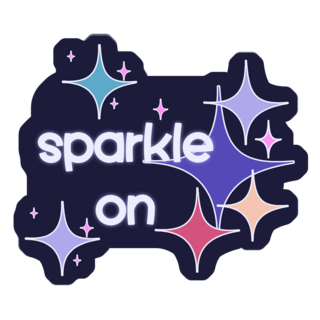 Sparkle acrylic pin