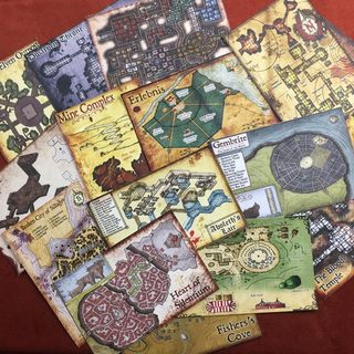 Collect all 40 maps loose on gallery canvas, printed front and back.