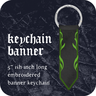 KEYCHAIN- embroidered banner keychain