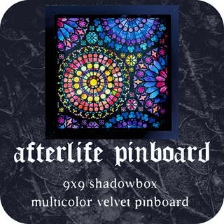 AFTERLIFE PINBOARD- MULTICOLOR Stained glass window velvet