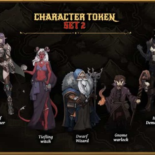 Character Token Set 2 (3D STL & Ingame)