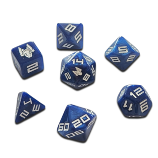 ZOR Dice Set - Navy & White