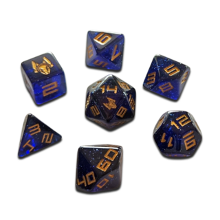 ZOR Dice Set - Galaxy & Gold