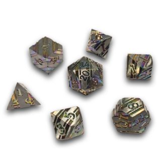 'Bulkhead' Metal Dice - Bismuth