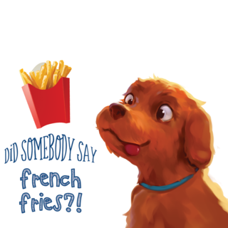 Iron-On T-Shirt Transfer - "Did Somebody Say French Fries?!"