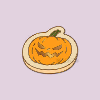 Jack-O-Lantern Sugar Cookie Pin