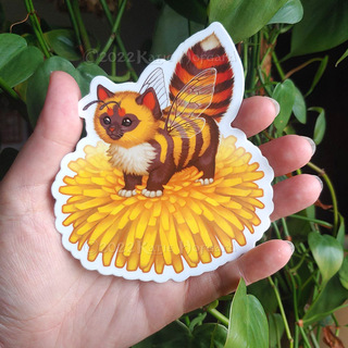 Jumbo Kittenbee Dandelion Sticker