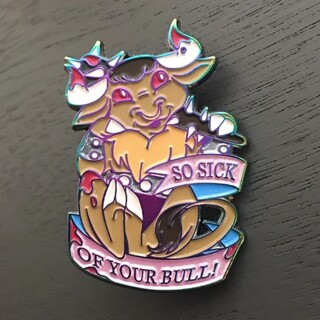 Minotaur Soft Enamel/Rainbow Metal Pin