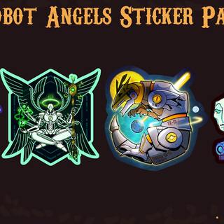 Robot Angels Holo Sticker pack