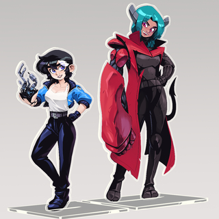 Acrylic Standees of Kim and Xioaling