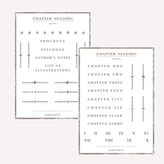 Chapter Headings Paper Sticker Set