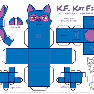 Kat Fish Paper Toy