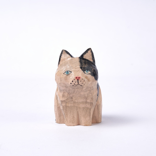 Marosa Carved Wooden Sitting Cat