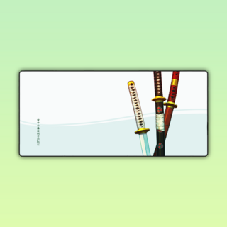 3 Sword Style Deskmat