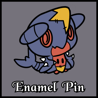 Garchomkyu Enamel Pin