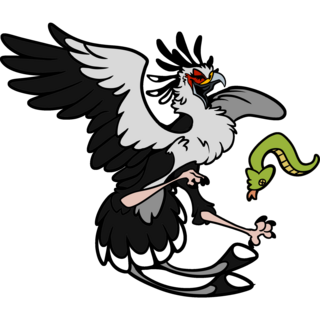 Secretary Bird Pin Set