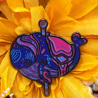 Bisexual flag bloop carousel pin
